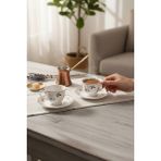 Akayev Petite Fleur 2li Porselen Kahve Fincan Seti - Çiçek - 70 ml