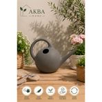AKBA HOME Bahçe Sulama İbriği Yuvarlak Çiçek Sulama Kabı Antrasit 2,5 Litre