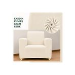 Akbal Home Klasik Tekli Berjer Koltuk Örtüsü Likralı Tüm Çevre Giydirme Alttan Lastikli İtalyan Kardin Kumaş