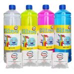 Akbel şaka hamuru slime 4 renk 4x1 kg + boraks