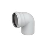 AKBELLİ GROUP PVC Tam Dirsek, 50x87, Beyaz, Kanalizasyon Sistemi, 10x10x10 cm, 1 Adet