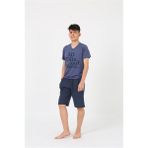 Akbeniz 20377 Lacivert Garson Erkek Pijama Takımı