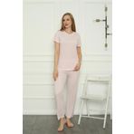 Akbeniz 4157 Pembe Penye Kadın Pijama Takım