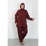Akbeniz 44010 Bordo Büyük Beden Tesettür Mayo