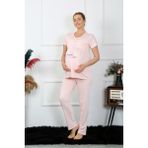 Akbeniz 45210 Pudra Kadın Hamile Pijama Takımı
