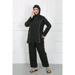 Akbeniz Büyük Beden Tesettür Büyük Mayo Siyah 44010 - 4XL