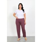 Akbeniz Kadın Büyük Beden Mürdüm Tek Alt Pijama 27555