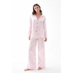 Akbeniz Kadın Pembe Oversize Saten Pijama Takımı