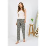 Akbeniz Kadın Penye Desenli Tek Alt Pijama 27533 Haki