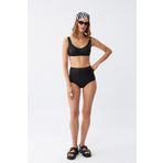 Akbeniz Kadın Siyah Pedli Yüksek Bel Bikini Takımı