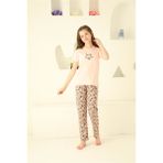 Akbeniz Kız Çocuk Pamuk Kısa Kollu Pijama Takımı 20364