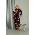 Akbeniz Welsoft Polar Kadın Kapşonlu Pijama Takımı 8513