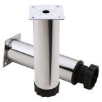 Akça Ayarlanabilir Mobilya Kanepe Koltuk Baza Yükseltme Yükseltici Ayağı Metal Ayakları 15 Cm Krom