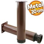 Akça Ayarlanabilir Mobilya Kanepe Koltuk Baza Yükseltme Yükseltici Ayağı Metal Ayakları 20 Cm Kahve