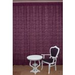 Akça Tekstil 300 x 260 cm Sultan 2 Mor Tek Kanat Hazır Dikilmiş Pileli Fon Perde