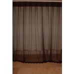 Akça Tekstil 300x260 cm Acı Kahve Dar Etek Tek Kanat Hazır Dikilmiş Pileli Fon Perde