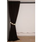 Akça Tekstil 300x260 cm Acı Kahve Sultan 2 Tek Kanat Hazır Dikilmiş Pileli Fon Perde