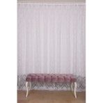 Akça Tekstil 300x260 cm Beyaz Damaks Beyaz Tek Kanat Hazır Dikilmiş Pileli Fon Perde