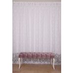 Akça Tekstil 300x260 cm Beyaz Damaks Beyaz Tek Kanat Hazır Dikilmiş Pileli Fon Perde