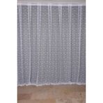 Akça Tekstil 300x260 cm Beyaz Kurşunlu Baklava Model Tek Kanat Hazır Dikilmiş Pileli Fon Perde