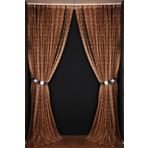 Akça Tekstil 300x260 cm Koyu Vizon Kuş Model Tek Kanat Dikilmiş Pileli Fon Perde