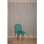Akça Tekstil 300x260 cm Mor Çizgili Model Krem Tek Kanat Hazır Dikilmiş Pileli Fon Perde