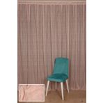 Akça Tekstil 300x260 cm Pudra Çizgili Model Tek Kanat Hazır Dikilmiş Pileli Fon Perde