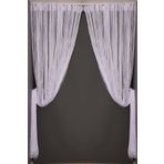 Akça Tekstil 300x270 cm Beyaz Düz Model Hazır İp Perde Perde