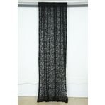 Akça Tekstil 75x260 cm Siyah Sultan 2 Model Tek Kanat Hazır Dikilmiş Pileli Fon Perde