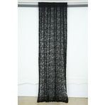 Akça Tekstil 75x260 cm Siyah Sultan 2 Model Tek Kanat Hazır Dikilmiş Pileli Fon Perde