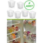 Akcakese 4-6 6 Adet Buzdolabı Kapak Içi Düzenleyici Organizer 6'lı Buzdolabı Içi Düzenleyici ve Banyo Organi - 0 - Ahşap Rengi