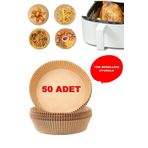 AKCAKESE Airfryer Pişirme Kağıdı 50 Adet Hava Fritözü Airfryer Firitözü Airfryer Yağsız Firitöz Pişirme