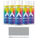 Akçalı Sprey Düz Renkler - Alüminyum Soba Boyası 903 (Isıya Dayanıklı) 400ML