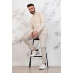 Akçaylar Boğazlı Slimfit Erkek Triko Kazak - 3XL - Krem