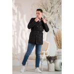 Akçaylar Slimfit Astarlı Baharlık Kemerli Erkek Trençkot - 48 - Siyah