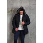 Akçaylar Slimfit Kapşonlu Içi Astarlı Erkek Spor Kapitone Mont - Lacivert