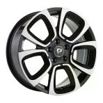 AKD-A5850-01 7.0x17" 4x108 ET25 65.1 Black Machined 17 İnç Jant Takımı (4 Adet)