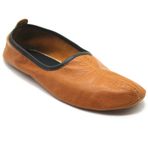 Akdam Erkek Kapalı Deri Terlik Antik Tan Geleneksel Babouche Ev Ayakkabıları Yalınayak Moccasin, Antik Tan, 11.5