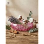 Akden Store El Işçiliği Premium Aura Cam Sunum Kasesi / Sofra Kase 28CM - Pembe