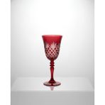 Akden Store Kesme Kristal Renkli Kadeh, Su Bardağı 270CC - Kırmızı