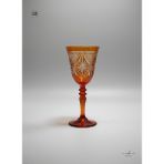Akden Store Kristal Dekor Akça Serisi Modern Ayaklı Kadeh 270 cc - Turuncu