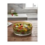 AKDEN STORE Kristal Dekor Renkli Cam Kase / Sofra Sunum Kasesi / Salata Kasesi