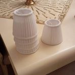 Akdeniz 1 ADET MAŞALI 14 * 9 PİLELİ EL YAPIMI APLİK,AVİZE ŞAPKASI BEYAZ