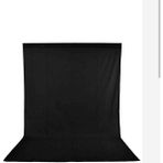 Akdeniz 400X160CM Siyah Kumaş Arkaplan Fon+Yapışkanlı Duvar Askı Aparatları
