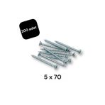 Akdeniz 5x70 Sunta Vida Paket 200 Adet - Kalınlık 5 Mm - Uzunluk 70 Mm - Sivri Uçlu Ahşap Tahta Ağaç Vidası