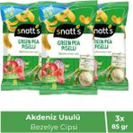 Akdeniz Usulü Yeşil Bezelye Atıştırmalık Cips 85 gr X3 Adet