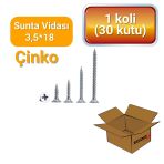 Akdeniz Vida 3,5X18mm Sunta Mobilya Vidası - Çinko Kaplamalı, Dayanıklı Ve Güçlü