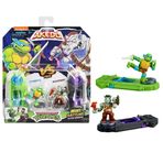 Akedo Tmnt S1 Ninja Kaplumbağalar 2'li Paket Leonardo Vs Rocksteady