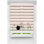 Akel Collection Çocuk Odası - Sevimli Arkadaş Kediler Baskılı Zebra PERDE01 - ÇokRenkli - 160 x 240 cm