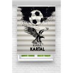 Akel Collection Şampiyon Kara Kartal Baskılı Zebra Perde - ÇokRenkli - 190 x 240 cm